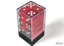 Translucent Red/white 16mm d6 Dice Block (12 dice) - CHX23604